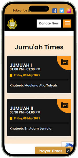 Jummah Times in Mobile