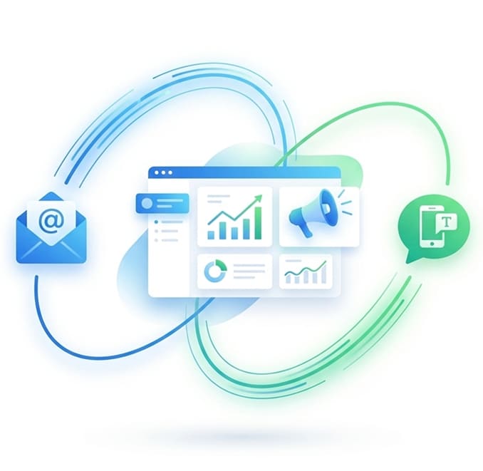 Email and text marketing preview