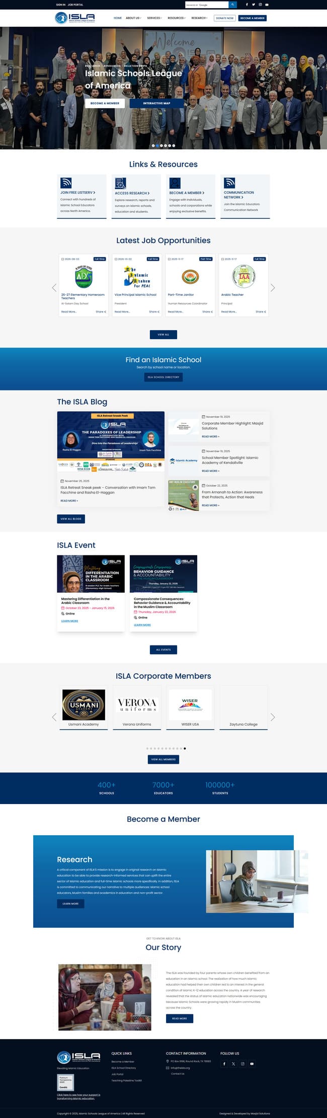 website development for theisla.org