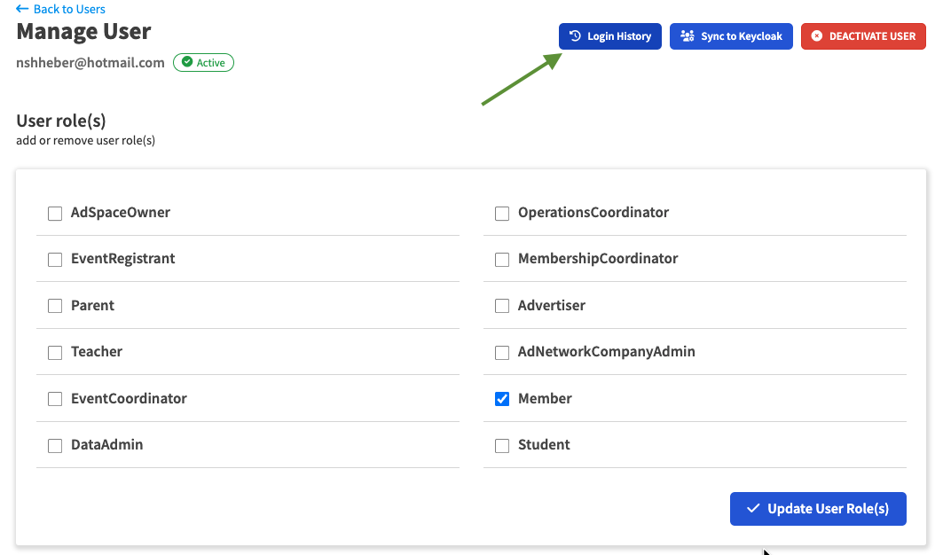 Forgot Password Activity Tracking